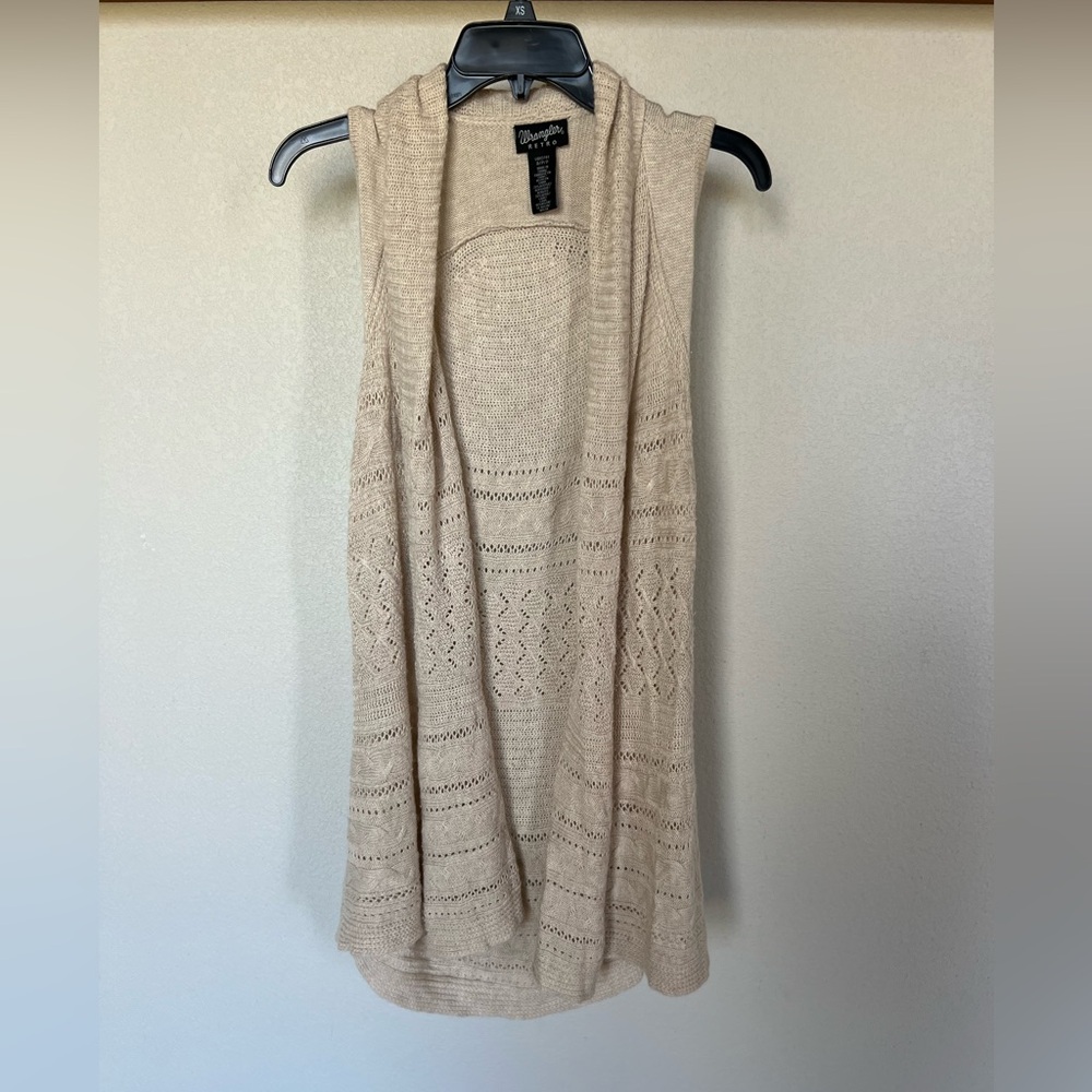 Wrangler Retro Women's Beige Sleeveless Cardigan